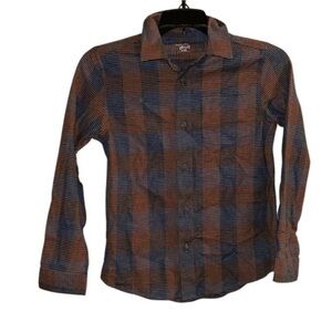 Colorful Planet Boys Long Sleeve Woven Button Down, M